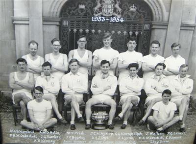 cc01139 1953 athletics.jpg; cc01139; 1953-54 Christ's Athletics team; Photograph